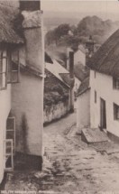 Minehead, thatched cottages from an early 19th century postcard. © Adèle Emm