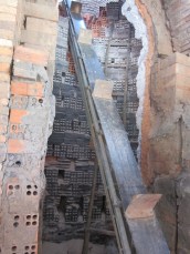 Inside the beehive kiln