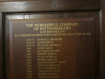 St Margaret Pattens, Worshipful Masters' names (640x480)