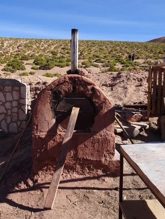 open air earth oven, Machuca
